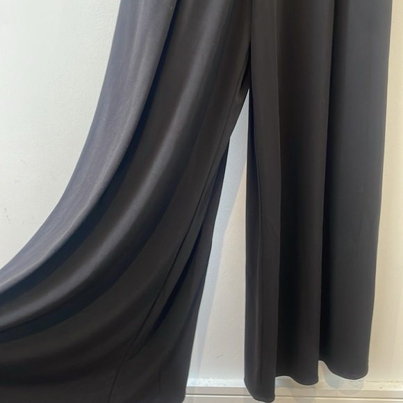 ROBIN PICCONE Chira Stretch Jersey Pant Jumpsuit Romper Small Black Lace CoverUp - Picture 5 of 12